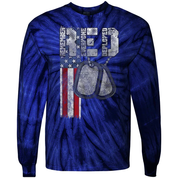 Remember Everyone Deployed Tie-Dye Long Sleeve Shirt