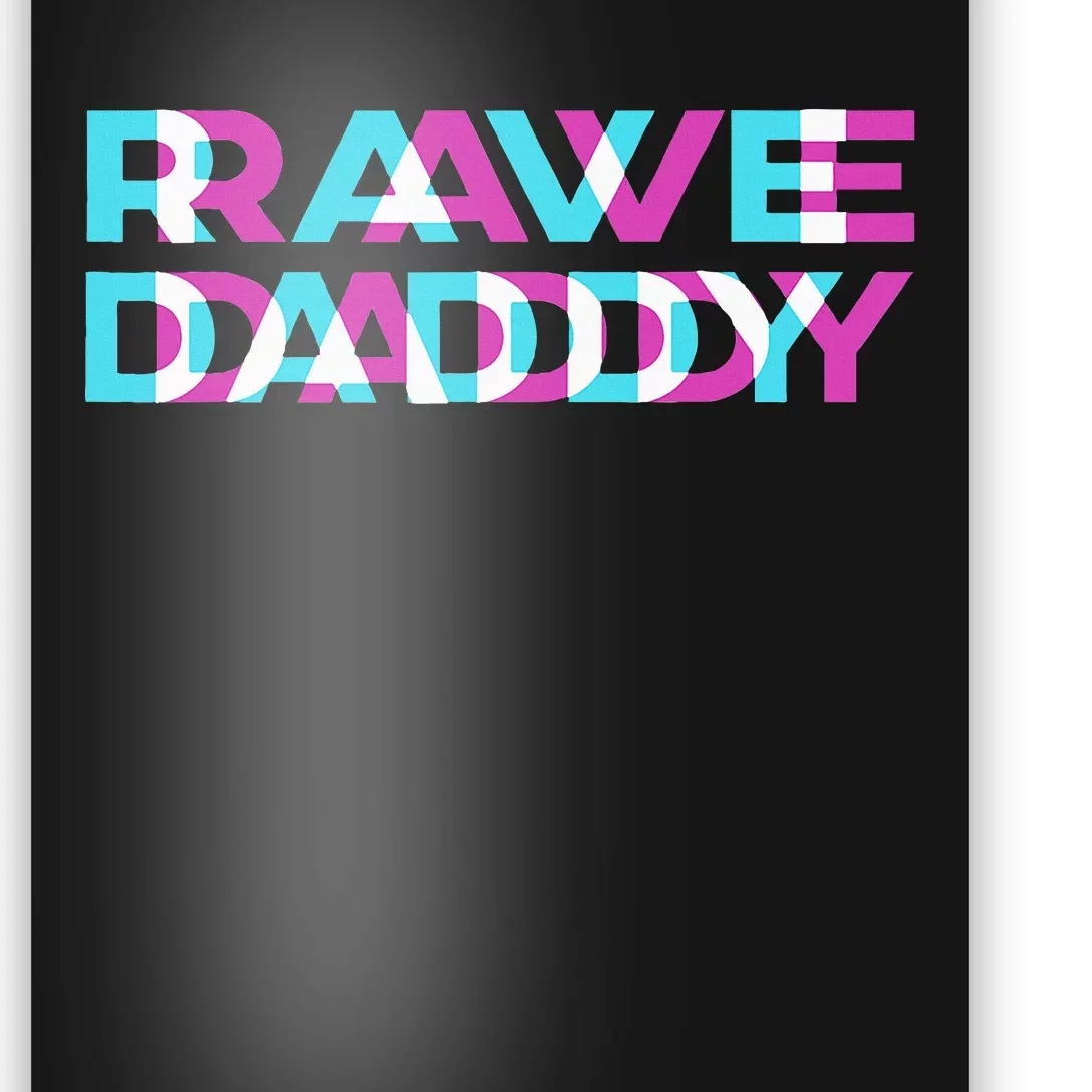 Rave Edm Daddy Music Festival Father Optical Trippy Illusion Poster