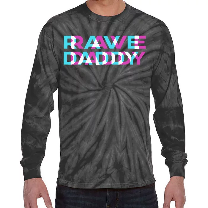 Rave Edm Daddy Music Festival Father Optical Trippy Illusion Tie-Dye Long Sleeve Shirt