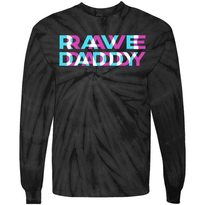 Rave Edm Daddy Music Festival Father Optical Trippy Illusion Tie-Dye Long Sleeve Shirt