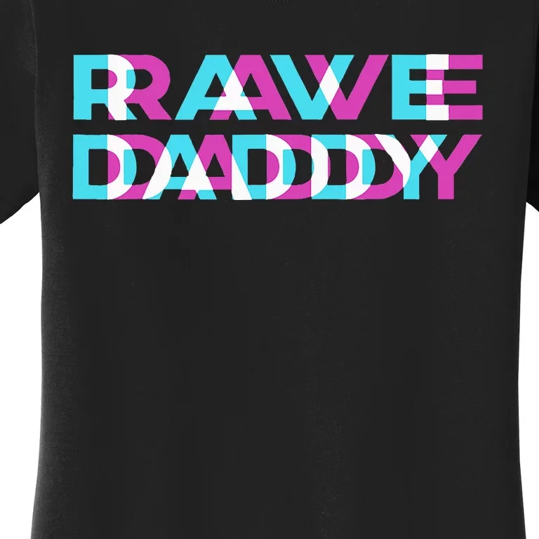 Rave Edm Daddy Music Festival Father Optical Trippy Illusion Women's T-Shirt