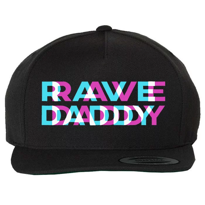 Rave Edm Daddy Music Festival Father Optical Trippy Illusion Wool Snapback Cap