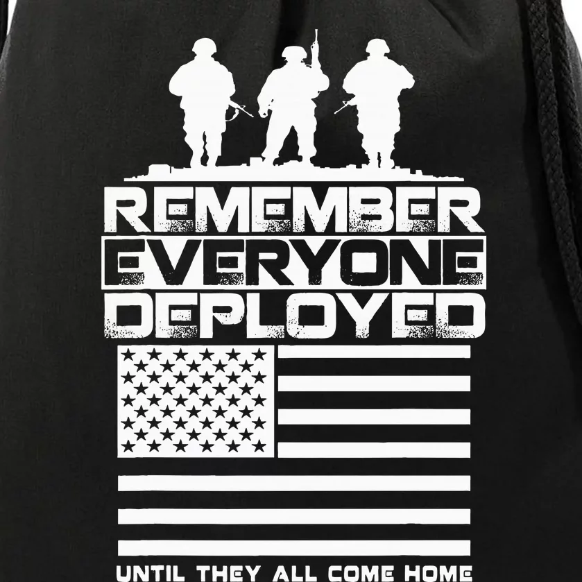 Remember Everyone Deployed R.E.D. Red Friday Military Drawstring Bag