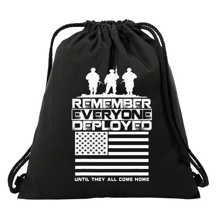 Remember Everyone Deployed R.E.D. Red Friday Military Drawstring Bag