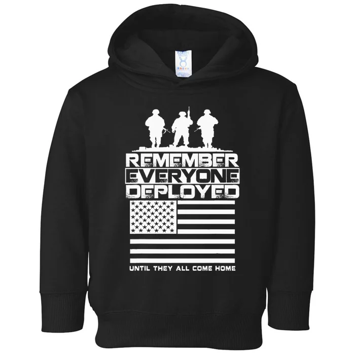 Remember Everyone Deployed R.E.D. Red Friday Military Toddler Hoodie