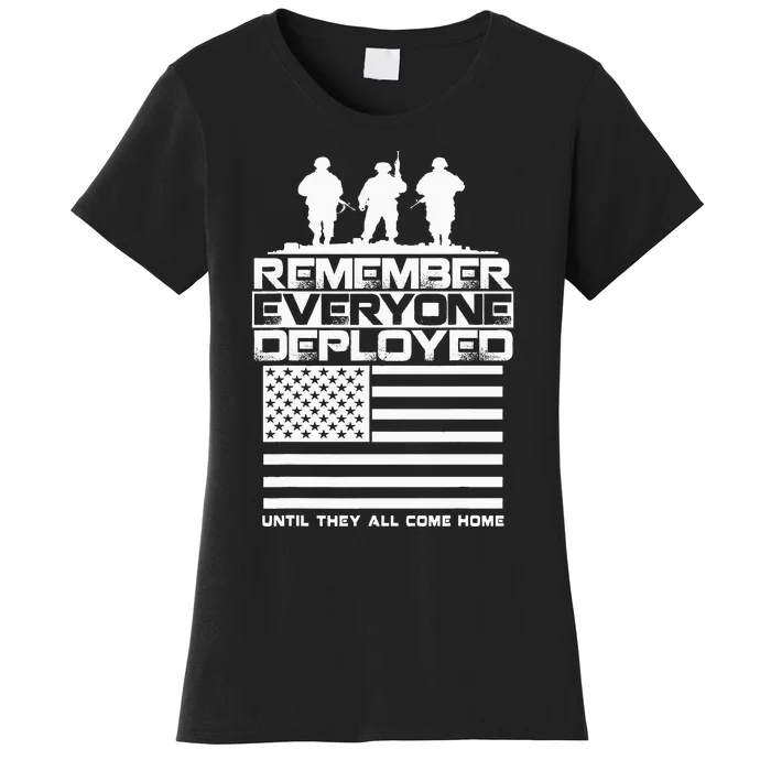 Remember Everyone Deployed R.E.D. Red Friday Military Women's T-Shirt