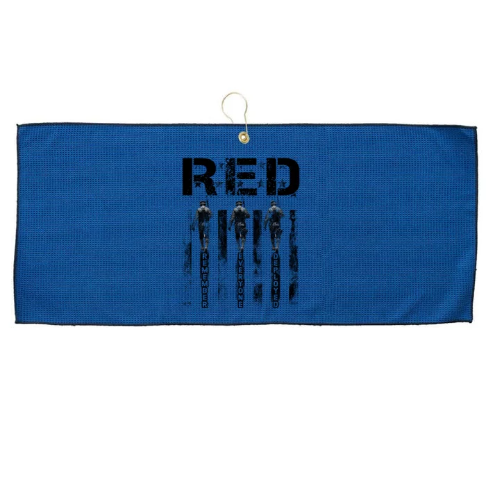 Remember Everyone Deployed RED Friday Large Microfiber Waffle Golf Towel