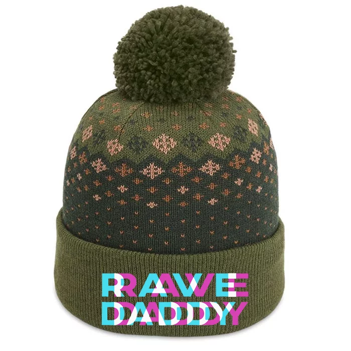 Rave Edm Daddy Music Festival Father Optical Trippy Illusion The Baniff Cuffed Pom Beanie