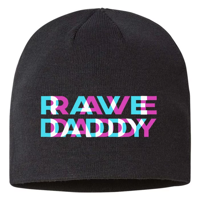 Rave Edm Daddy Music Festival Father Optical Trippy Illusion 8 1/2in Sustainable Knit Beanie