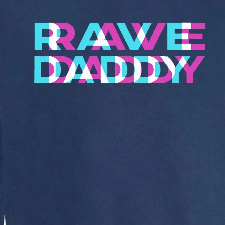 Rave Edm Daddy Music Festival Father Optical Trippy Illusion Garment-Dyed Sweatshirt