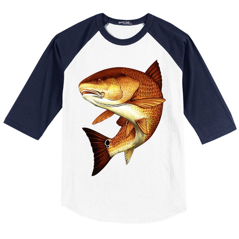 Redfish Swim Baseball Sleeve Shirt