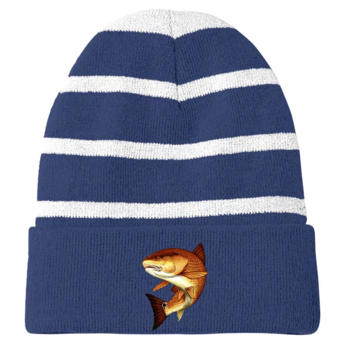 Redfish Swim Striped Beanie with Solid Band