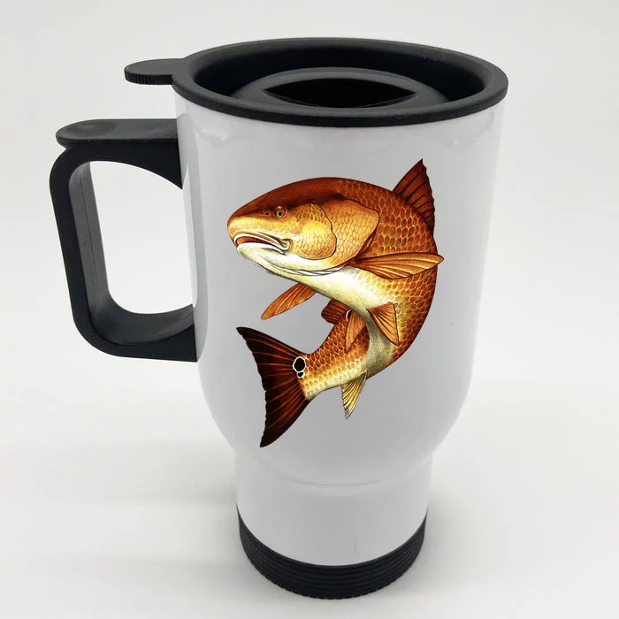 Redfish Swim Front & Back Stainless Steel Travel Mug