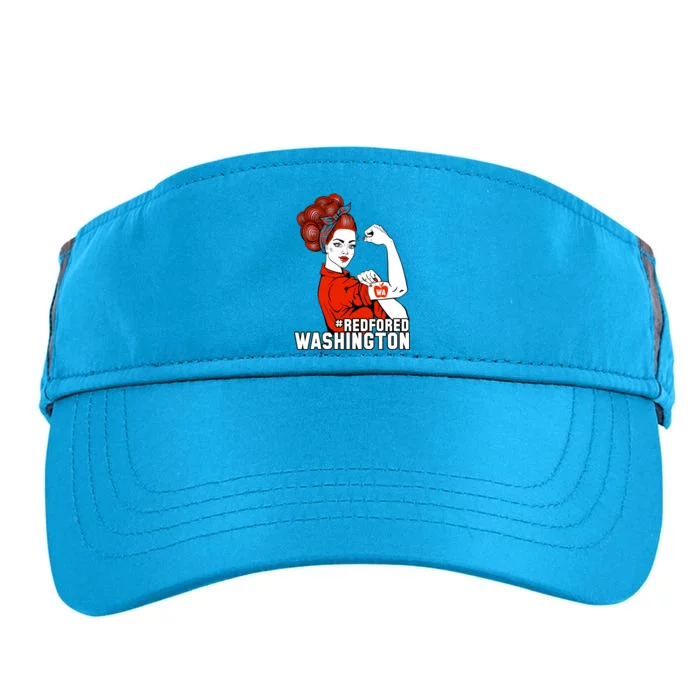 Redfored Red For Ed Washington Teachers Adult Drive Performance Visor