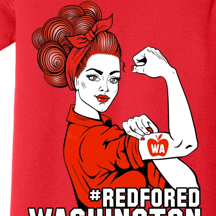 Redfored Red For Ed Washington Teachers Baby Bodysuit