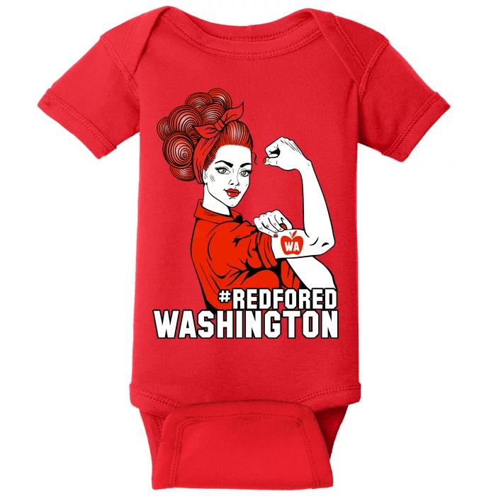 Redfored Red For Ed Washington Teachers Baby Bodysuit