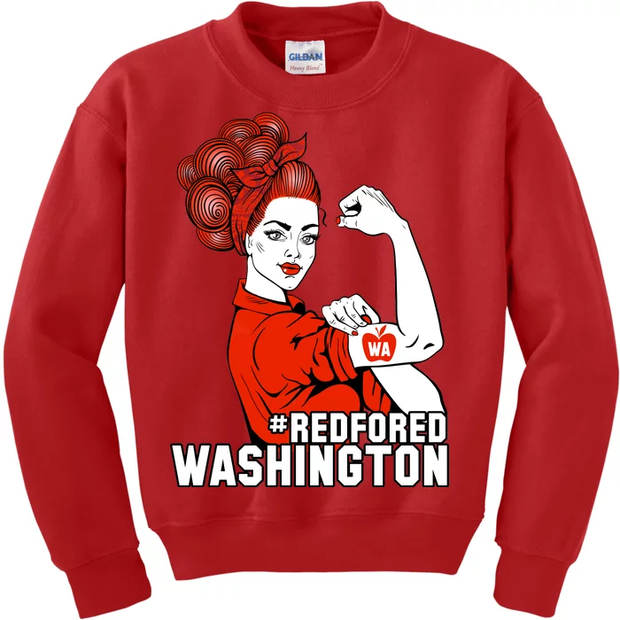 Redfored Red For Ed Washington Teachers Kids Sweatshirt