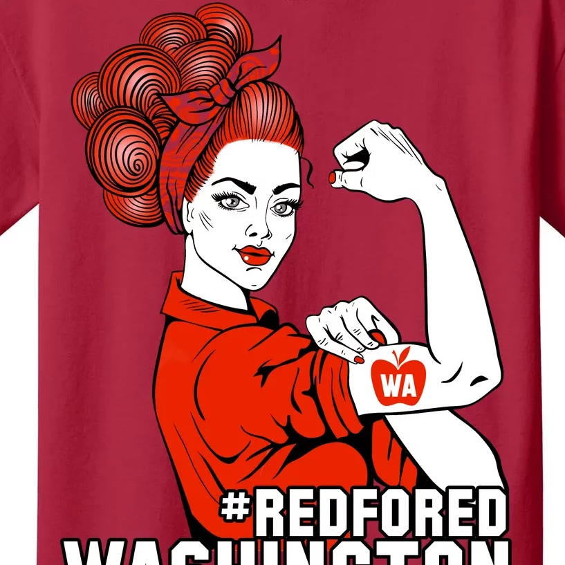 Redfored Red For Ed Washington Teachers Kids T-Shirt