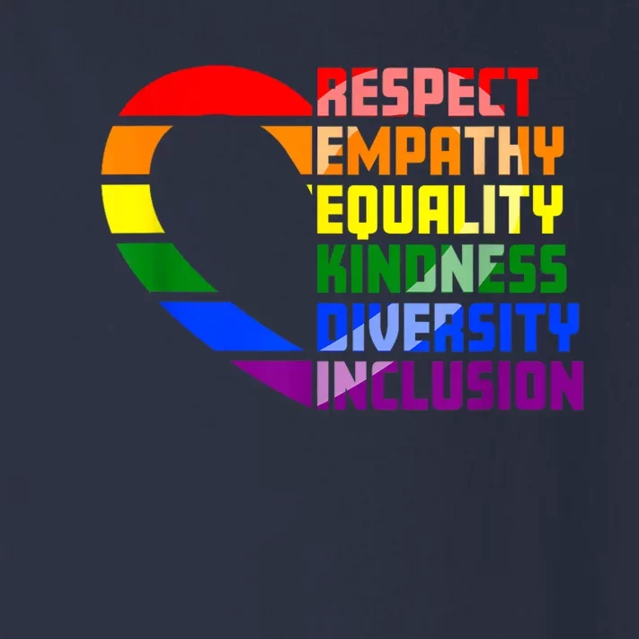 Respect Empathy Equality Kindness Diversity Inclusion Humans Toddler Long Sleeve Shirt