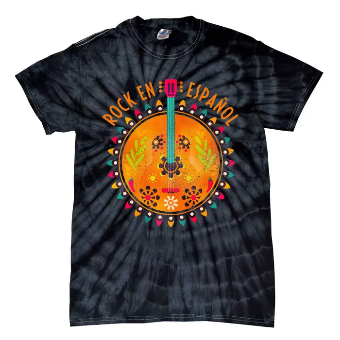 Rock En Espanol Guitar Spanish Language Rock Music Tie-Dye T-Shirt