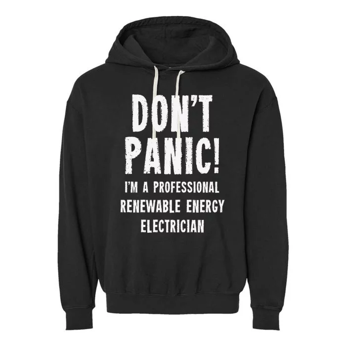 Renewable Energy Electrician Garment-Dyed Fleece Hoodie