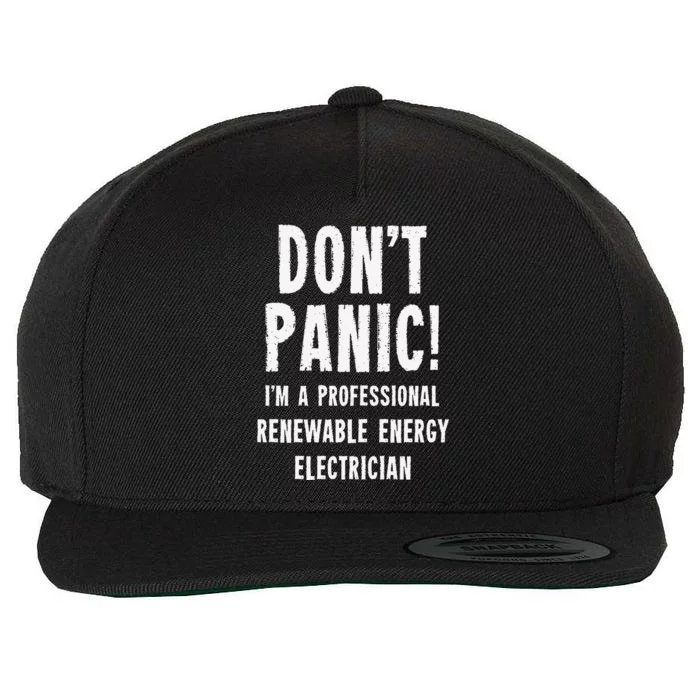 Renewable Energy Electrician Wool Snapback Cap