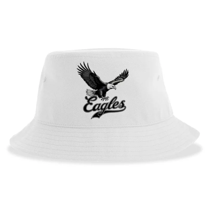 Retro Eagles Eagle Flying Bird Inspirational Sustainable Bucket Hat