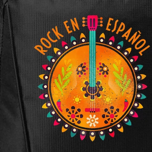 Rock En Espanol Guitar Spanish Language Rock Music City Backpack