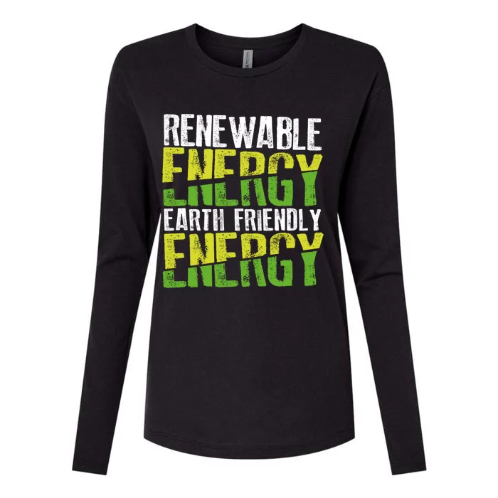 Renewable Energy Earth Friendly Energy Environt Cool Gift Womens Cotton Relaxed Long Sleeve T-Shirt