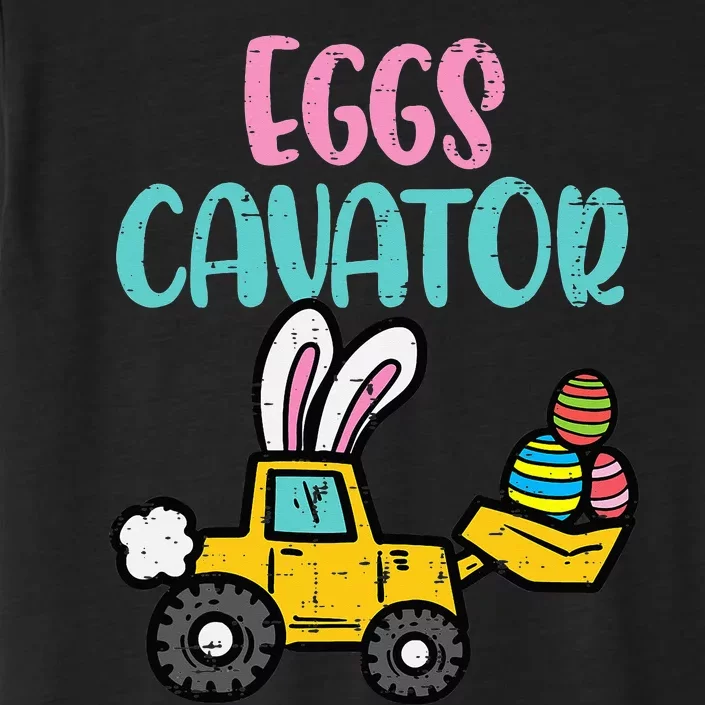 retro Easter Excavator Eggs Cavator Construction ChromaSoft Performance T-Shirt