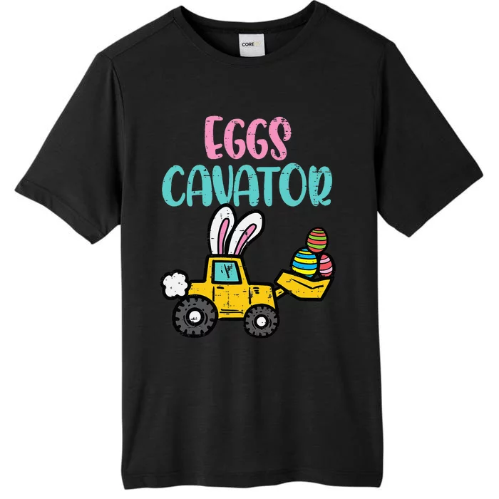 retro Easter Excavator Eggs Cavator Construction ChromaSoft Performance T-Shirt