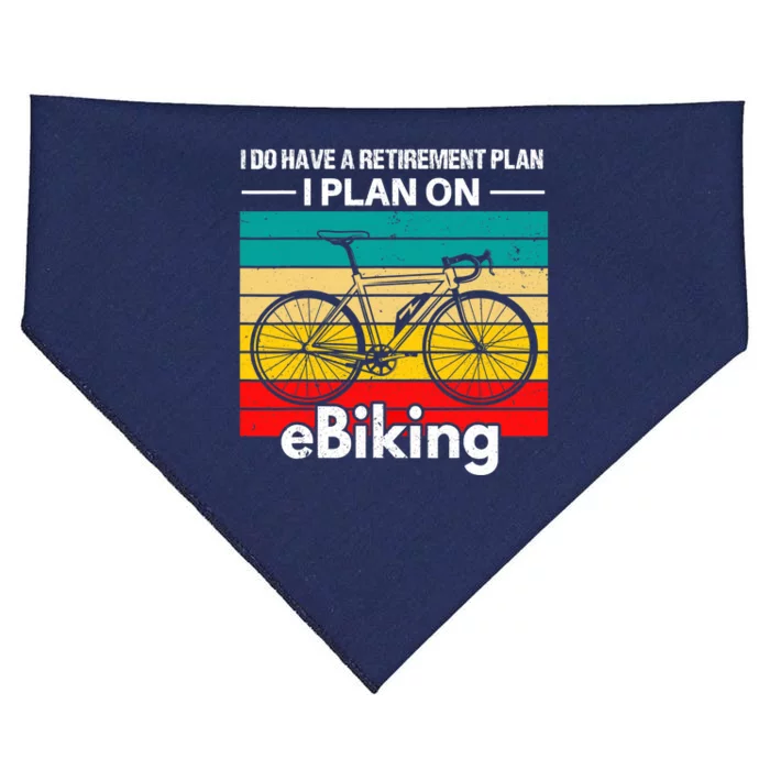 Retirement E-Biker E-Biking Retirement Plan EBike USA-Made Doggie Bandana