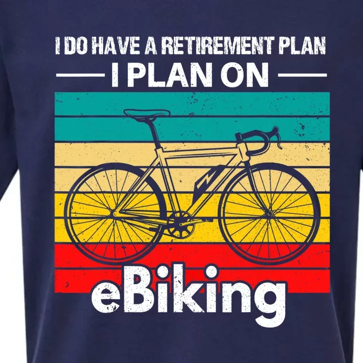 Retirement E-Biker E-Biking Retirement Plan EBike Sueded Cloud Jersey T-Shirt