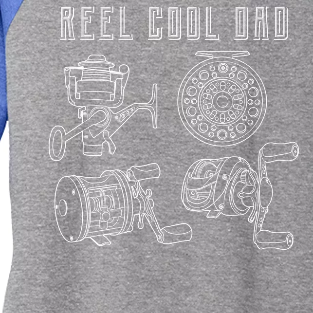 Reel Cool Dad Women's Tri-Blend 3/4-Sleeve Raglan Shirt