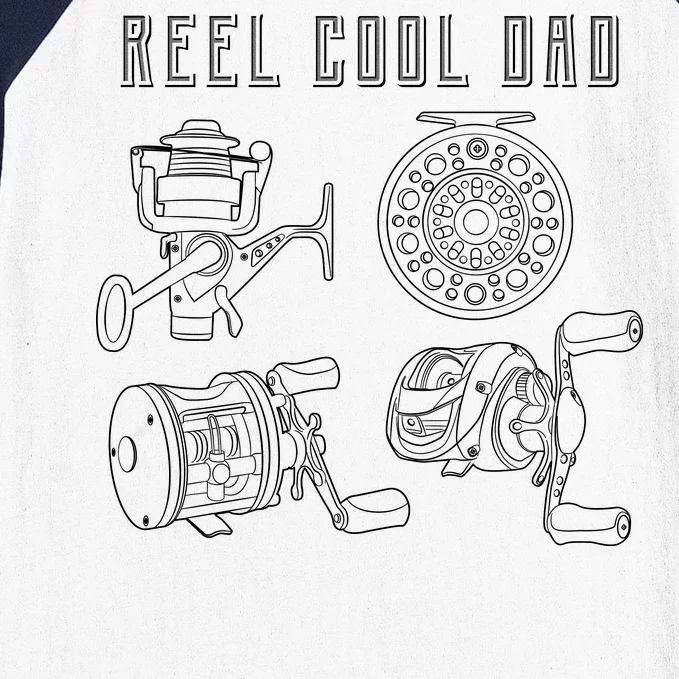 Reel Cool Dad Baseball Sleeve Shirt