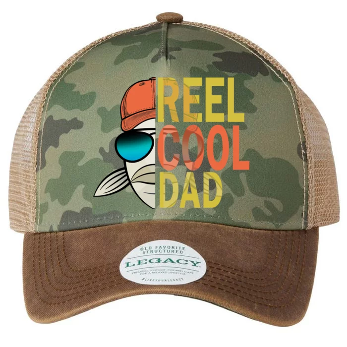 Reel Cool Fishing Dad Funny Legacy Tie Dye Trucker Hat