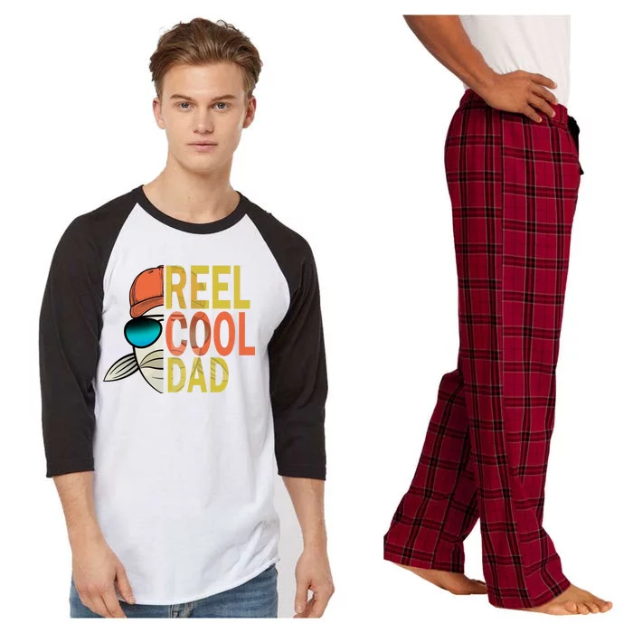 Reel Cool Fishing Dad Funny Raglan Sleeve Pajama Set