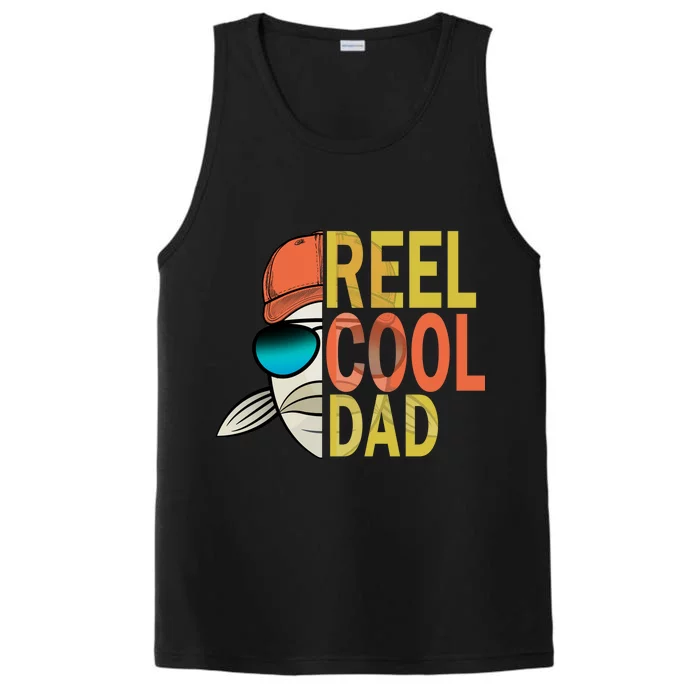 Reel Cool Fishing Dad Funny Performance Tank