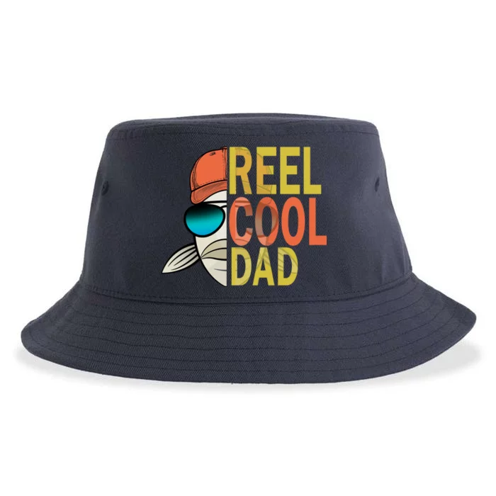 Reel Cool Fishing Dad Funny Sustainable Bucket Hat