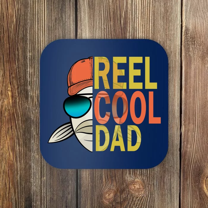 Reel Cool Fishing Dad Funny Coaster