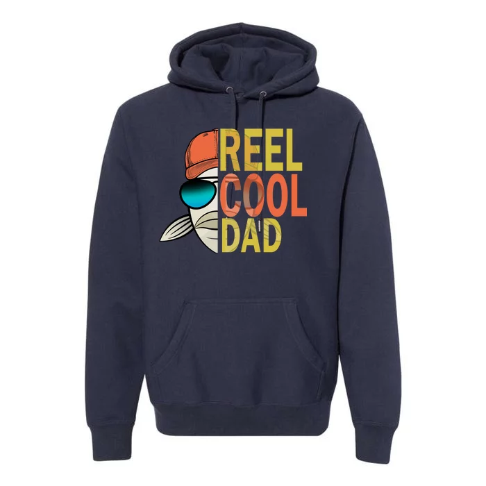 Reel Cool Fishing Dad Funny Premium Hoodie