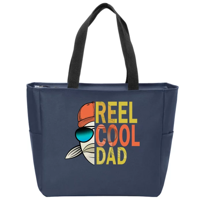 Reel Cool Fishing Dad Funny Zip Tote Bag