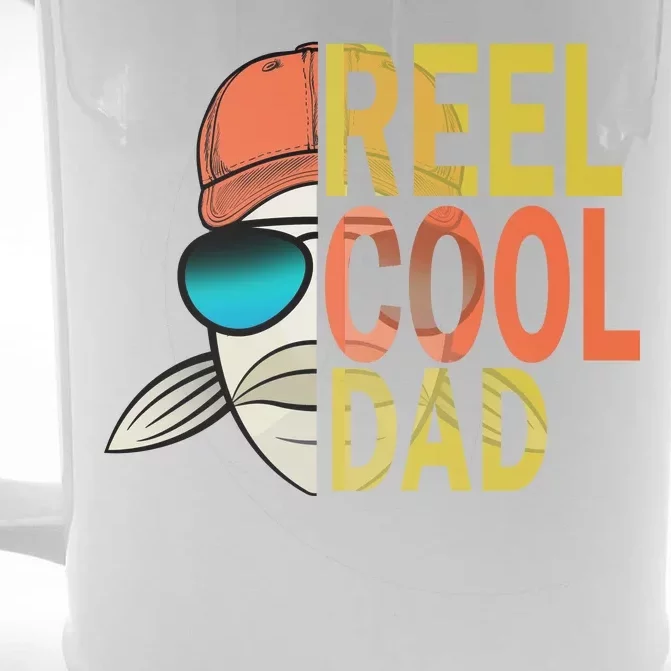 Reel Cool Fishing Dad Funny Front & Back Beer Stein