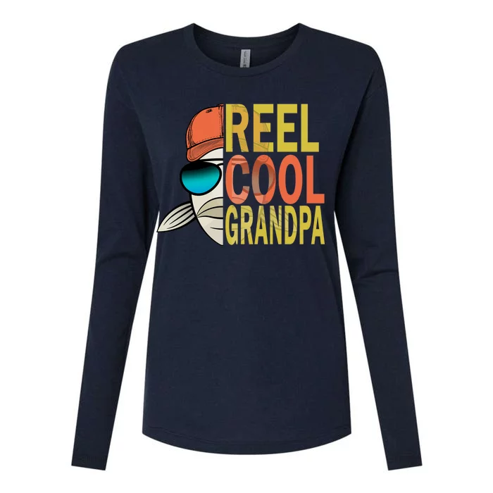 Reel Cool Fishing Grandpa Womens Cotton Relaxed Long Sleeve T-Shirt