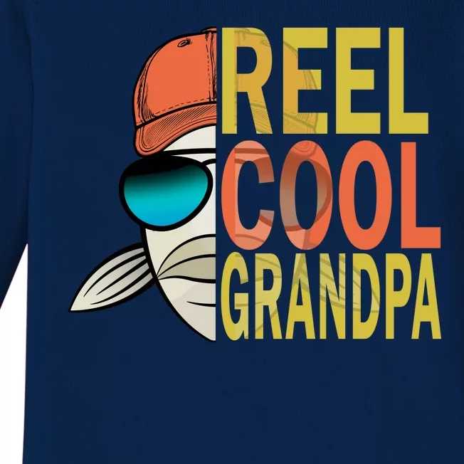 Reel Cool Fishing Grandpa Baby Long Sleeve Bodysuit