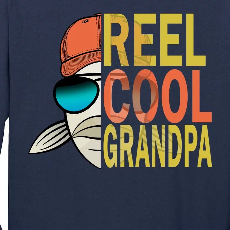 Reel Cool Fishing Grandpa Tall Long Sleeve T-Shirt