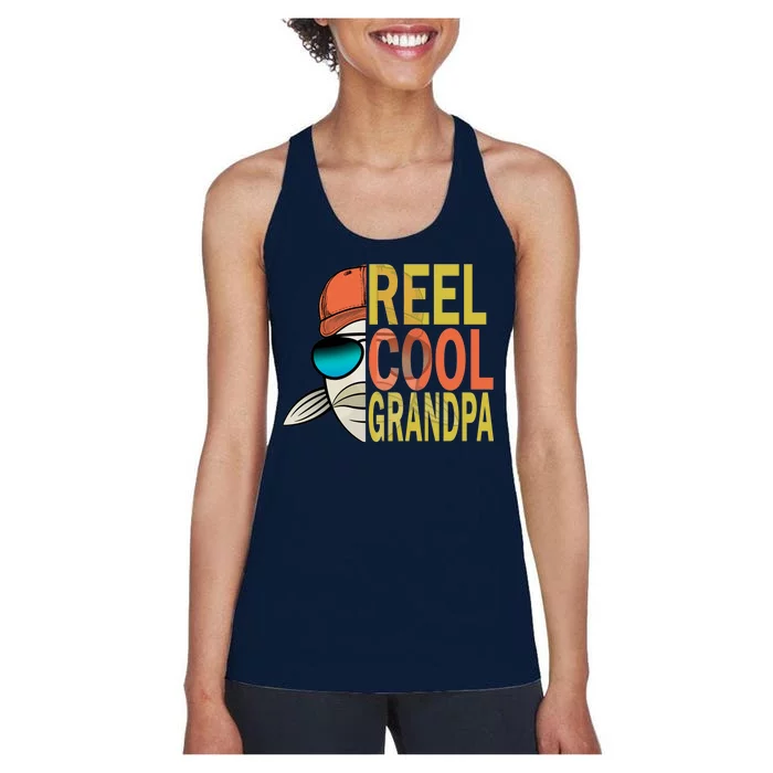 Reel Cool Fishing Grandpa Women's Racerback Tank