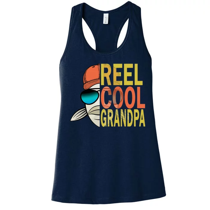 Reel Cool Fishing Grandpa Women's Racerback Tank