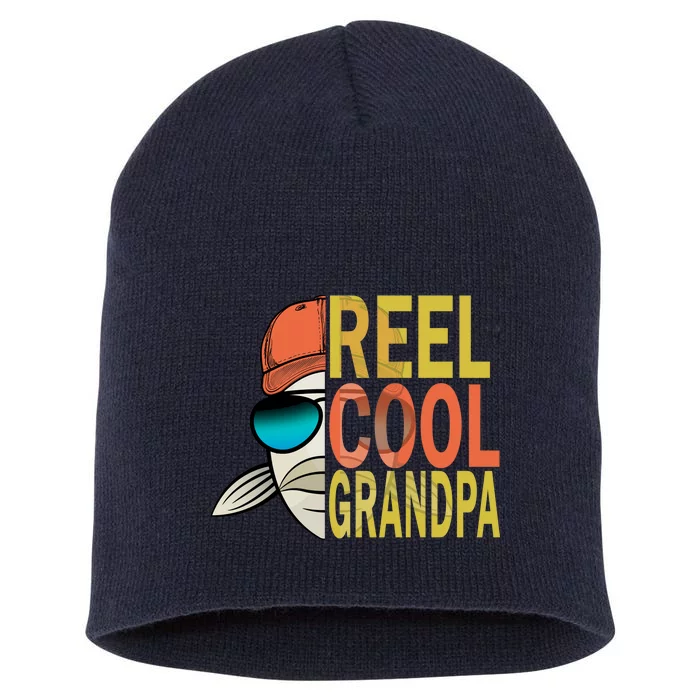 Reel Cool Fishing Grandpa Short Acrylic Beanie