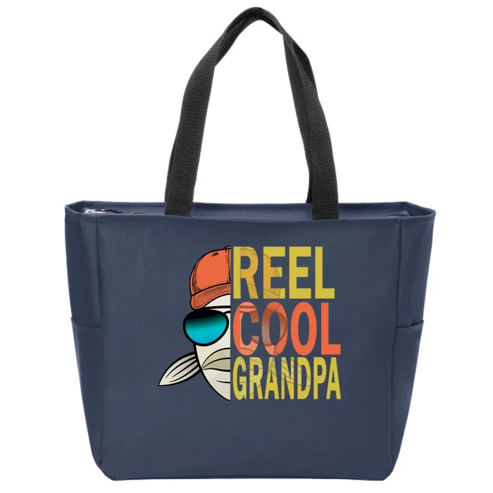 Reel Cool Fishing Grandpa Zip Tote Bag